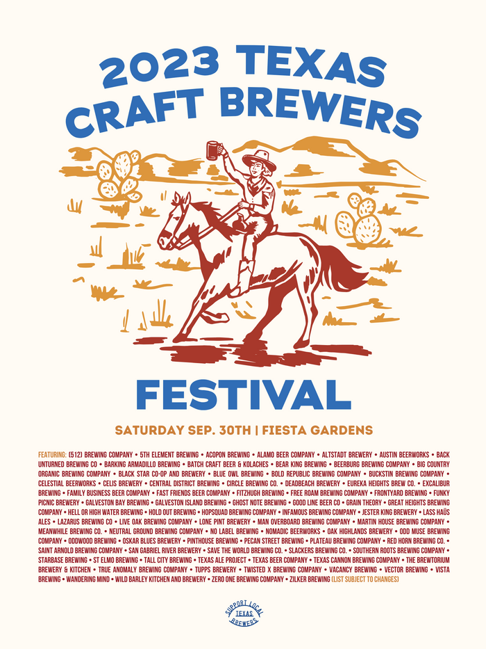 2023 Texas Craft Brewers Festival poster