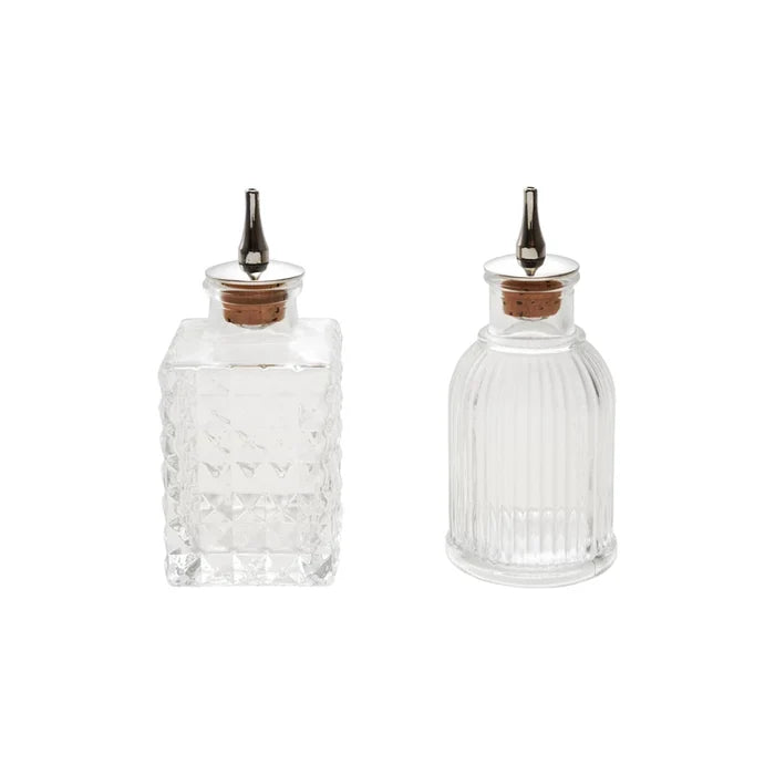 2oz Pressed Glass Bitters Bottle