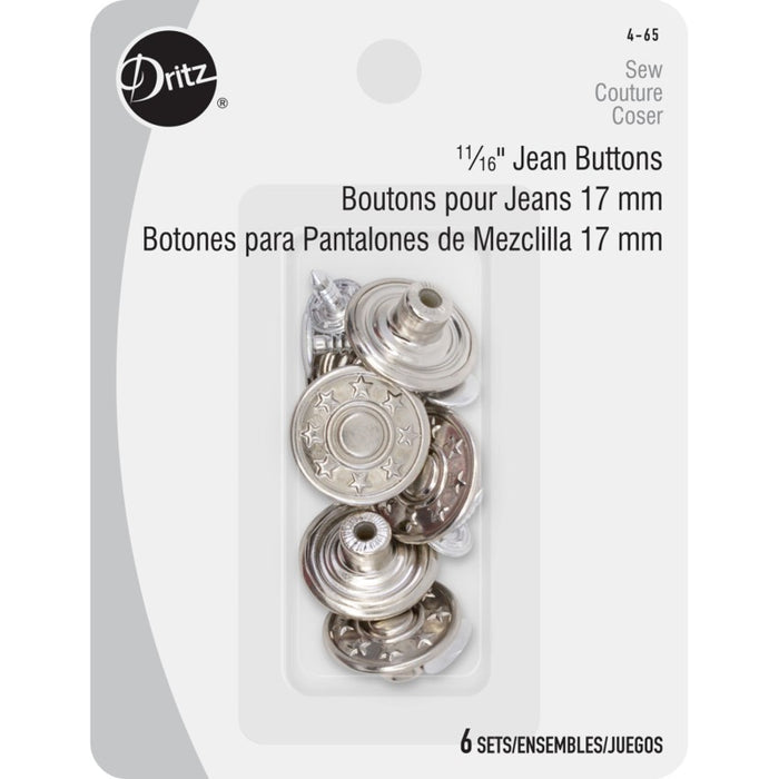 Bachelor Jeans Buttons 11/16"