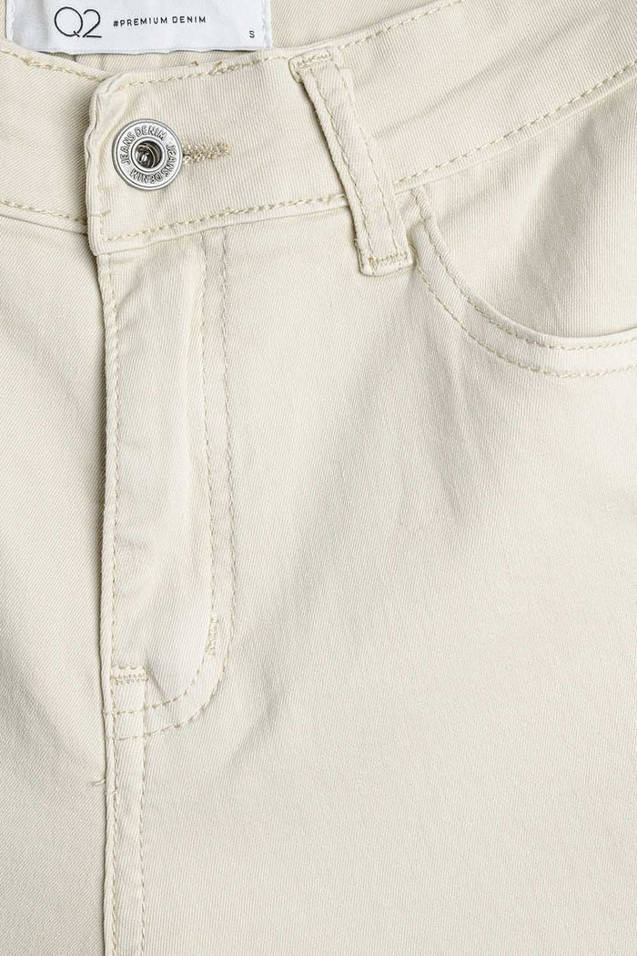 Beige Straight Pants wide leg - Coloured Jeans