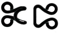Coat Hooks & Eyes 4ct