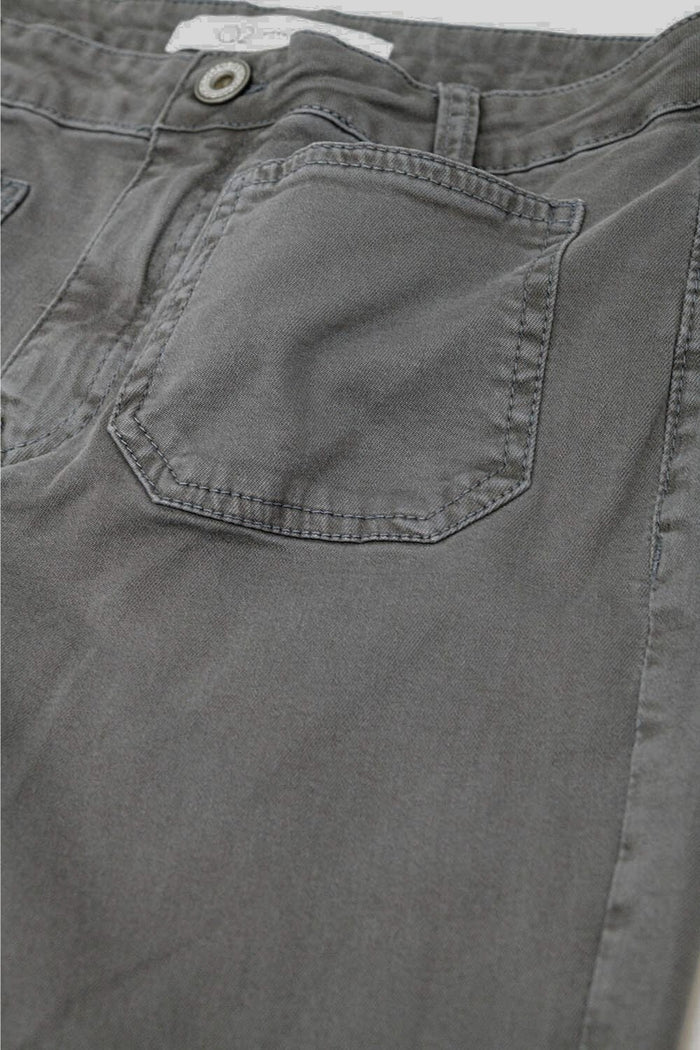Dark grey Skinny Flared Jeans With Front Pocket Detail - trousers