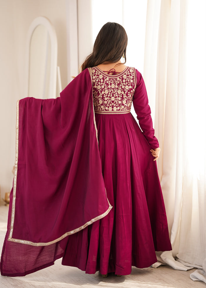 Dusty Pink Silk Kurti With Golden Zari Work