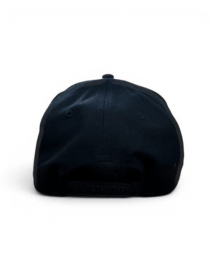 Embroidered Camo Patch 5 Panel Hat - Black