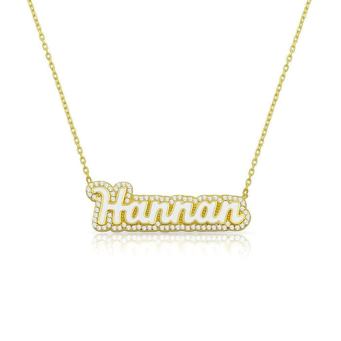 Enamel Bubble Name Necklace - camillaboutiqueshop