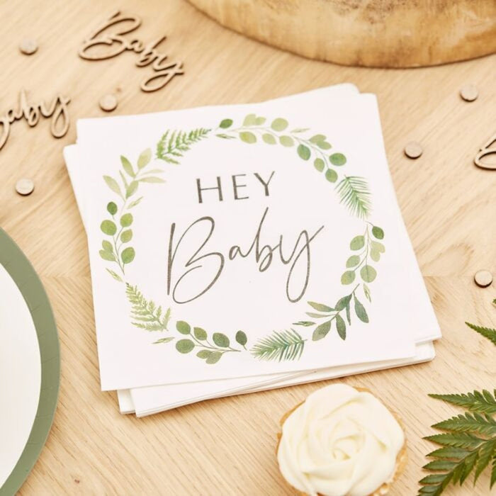 Greenery Baby Shower Napkins