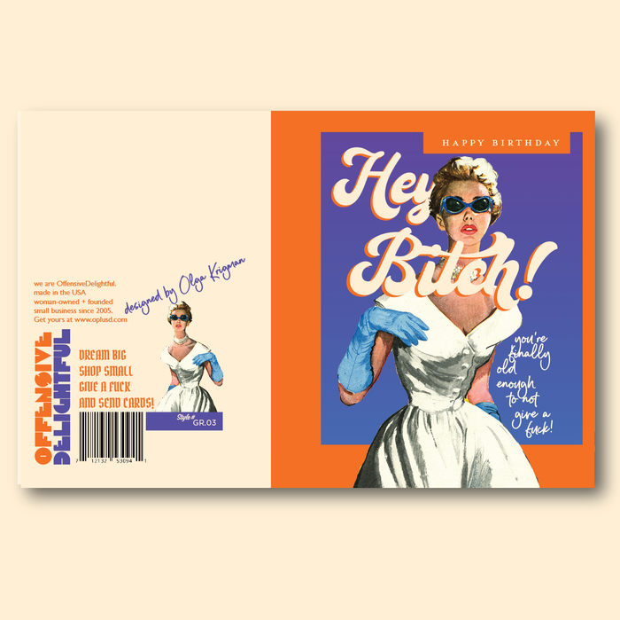 HEY BITCH! birthday card