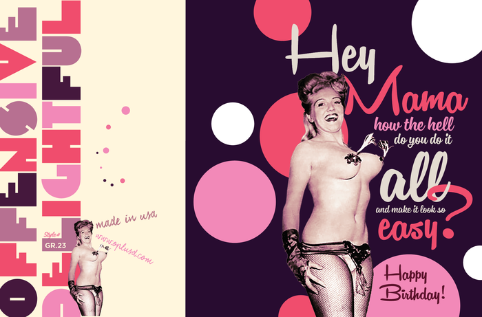 HEY MAMA birthday card