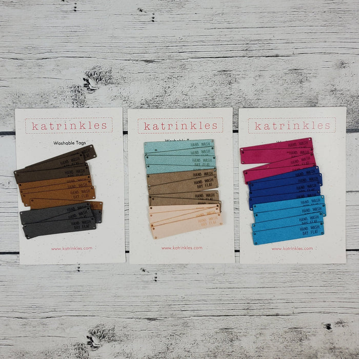 Katrinkles Hand Wash Foldover Faux Suede Tags