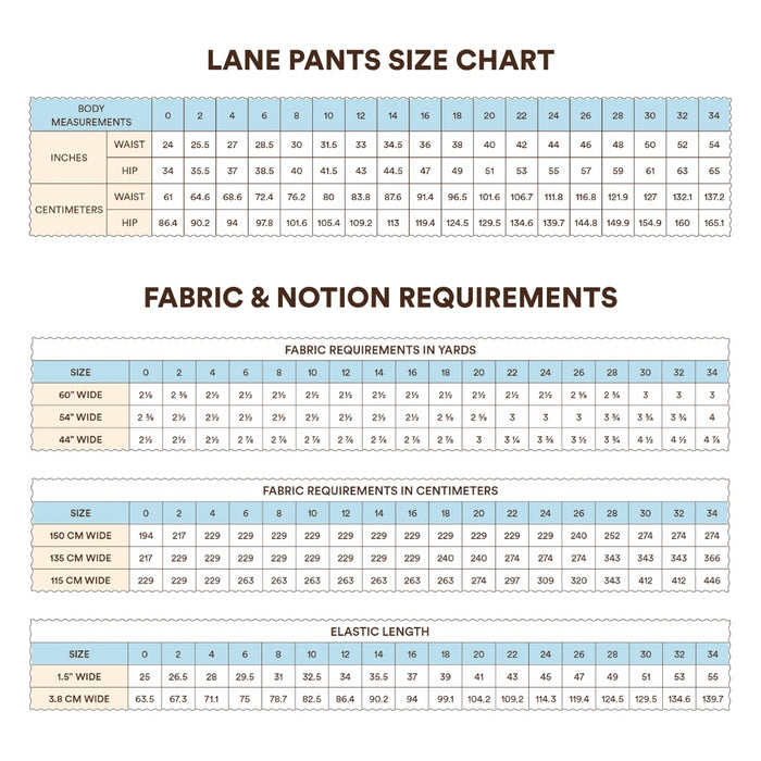 Lane Pants Sewing Pattern