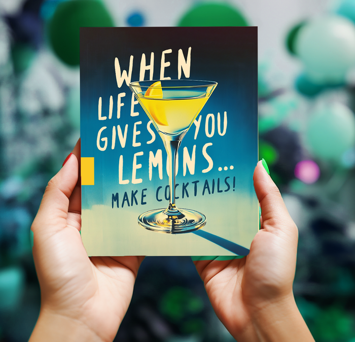 Lemon Cocktails Card