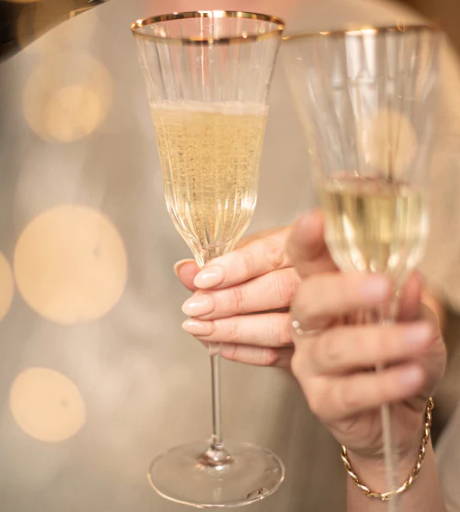 Natalia Gold Champagne Glass-VIETRI