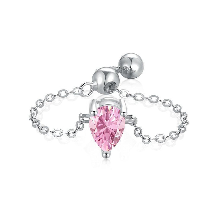 Pink Adjustable Chain Rings - camillaboutiqueshop