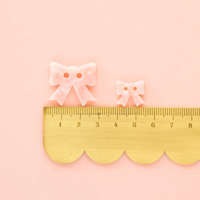 Pink Bow Buttons