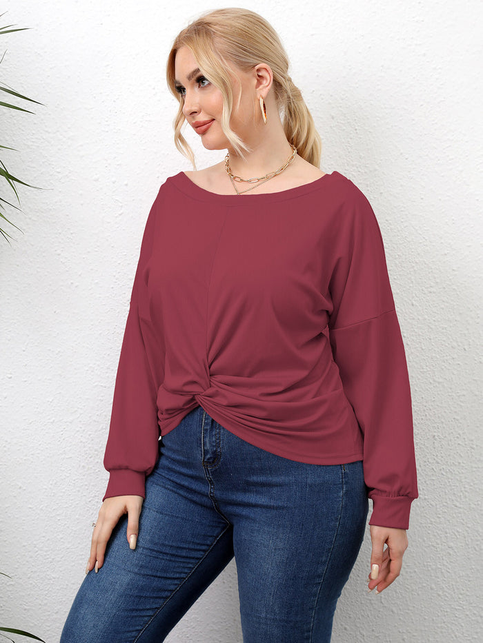 Plus Size Twisted T-Shirt for Women - Tops
