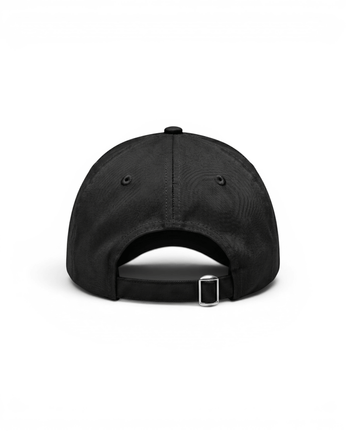 Signature Embroidered Dad Hat - Black