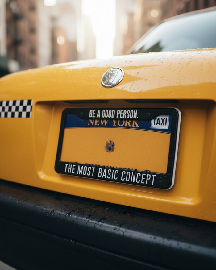 Signature License Plate Cover - Black