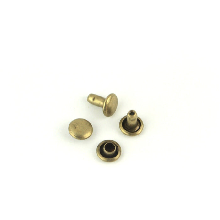 Small Double-Cap Rivets