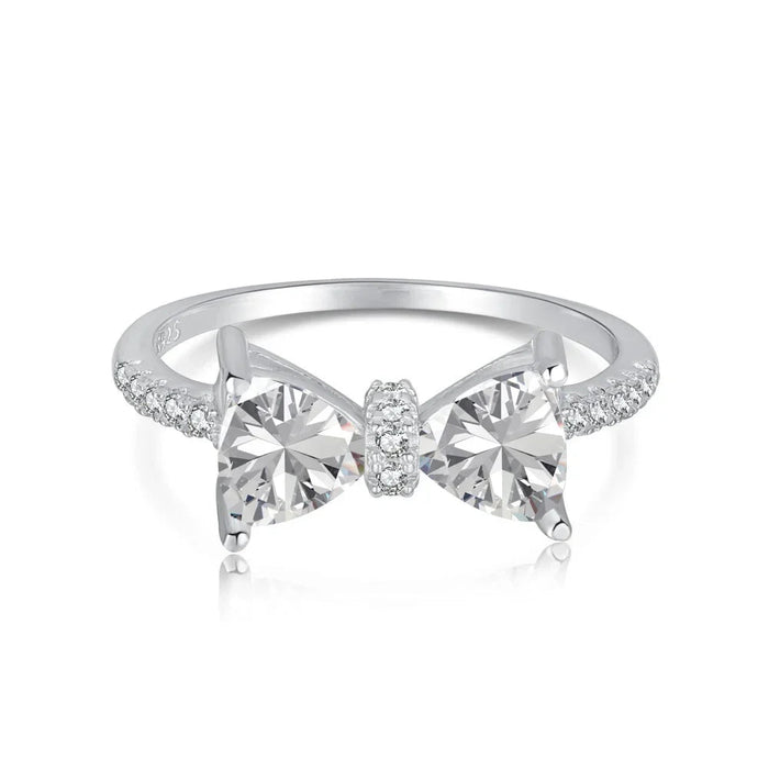 Sparkling Pink Bow Ring - camillaboutiqueshop