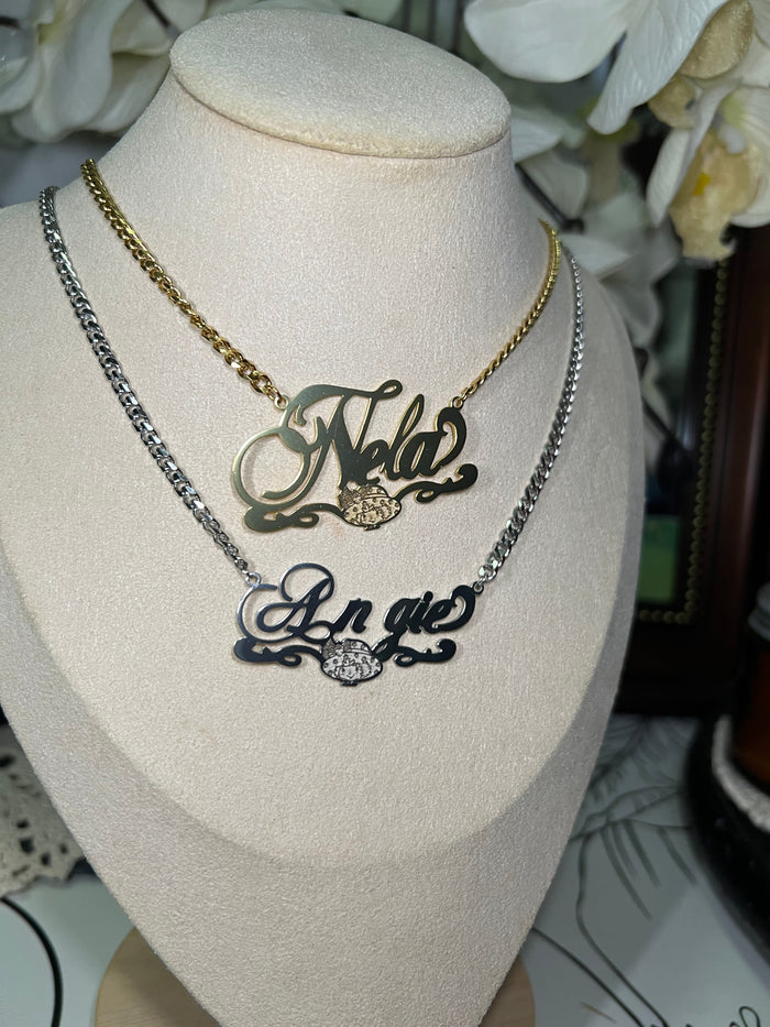 Strawberry Name Necklace
