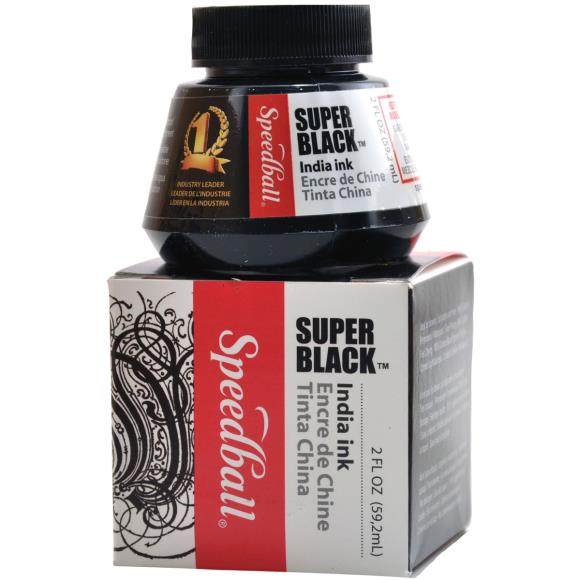 Super Black India Ink 2oz