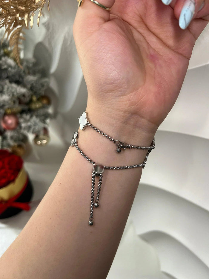 Textured Multi Clover Bracelet - camillaboutiqueshop