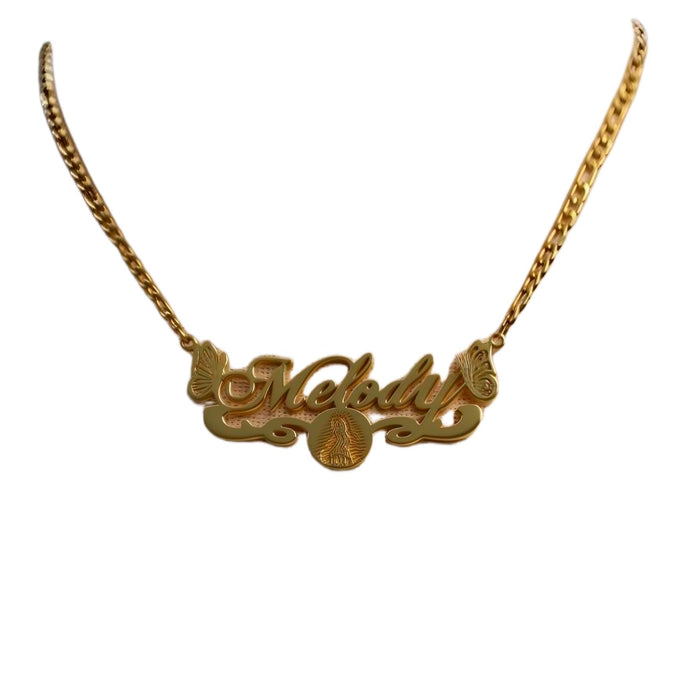 Virgen Maria Custom Name Necklace