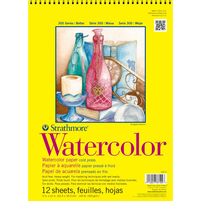 Watercolor Spiral Paper Pad 9"X12"