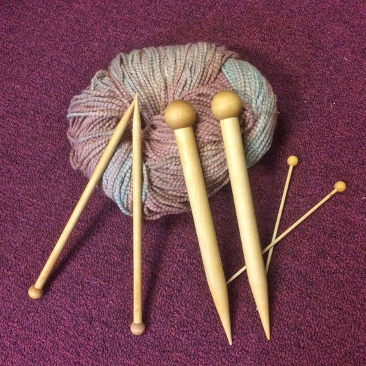 12" Single Point Birch Wood Straight Knitting Needles Knitting Needles