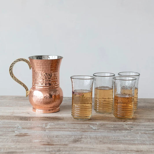 12oz. Ribbed Drinking Glass