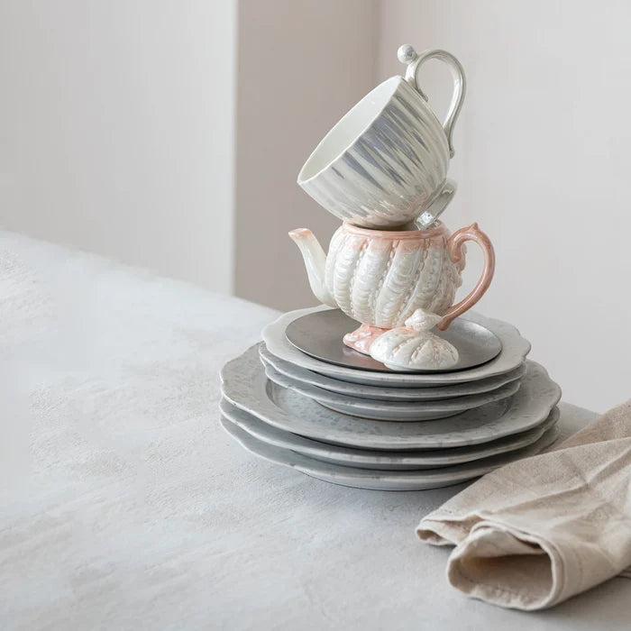 14oz. Stoneware Fluted Pearl Mug