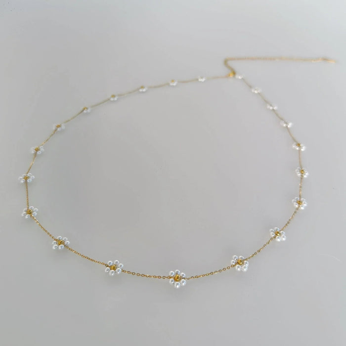 18K Gold Pearl Flower Waist Chain - camillaboutiqueshop