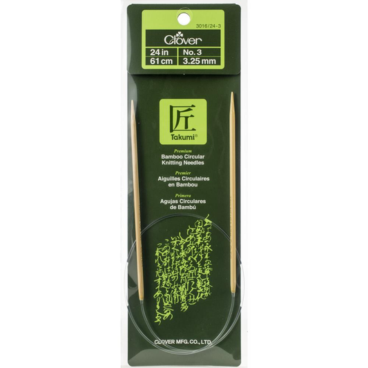 24" Circular Bamboo Knitting Needle