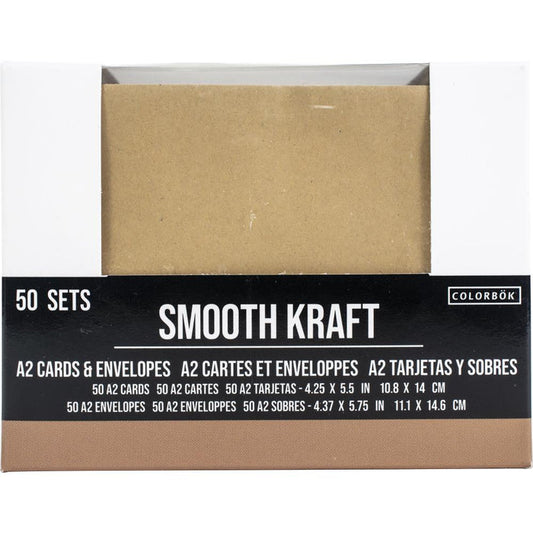 A2 Kraft Cards & Envelopes - Set of 50