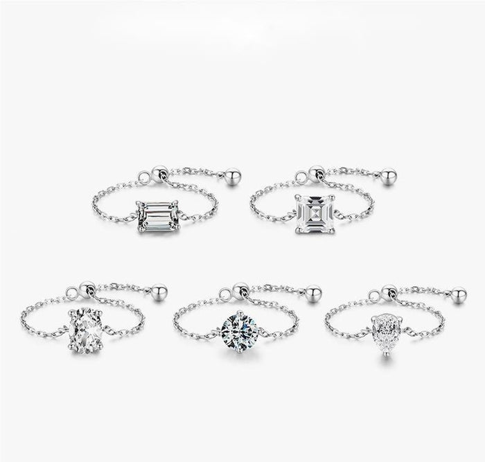 Adjustable Chain Rings - Sterling Silver - camillaboutiqueshop