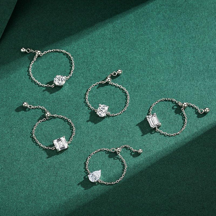 Adjustable Chain Rings - Sterling Silver - camillaboutiqueshop