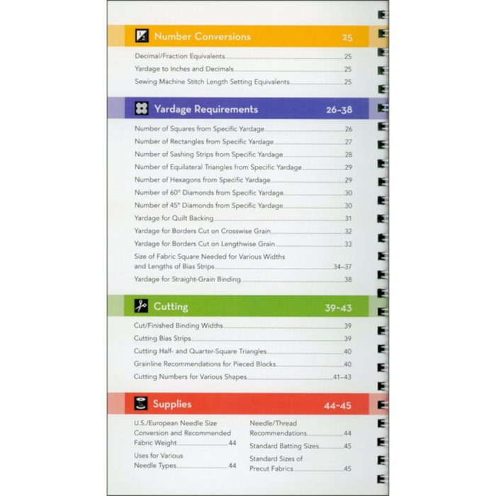 All in One Quilter's Reference Tool Updated
