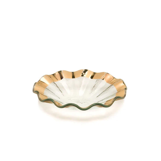 ANNIE GLASS 7 IN RUFFLE BOWL
