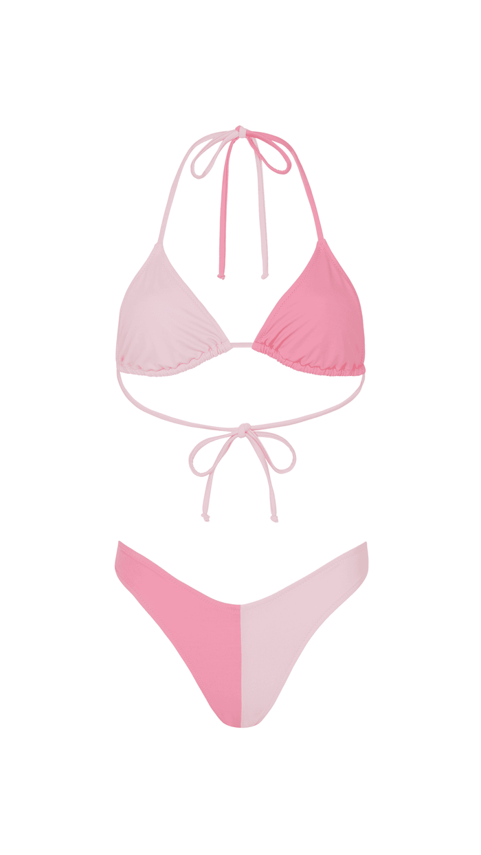 Ashlea Baker Pink Colour Duo Bikini Top - Lua Boutique - swimwear