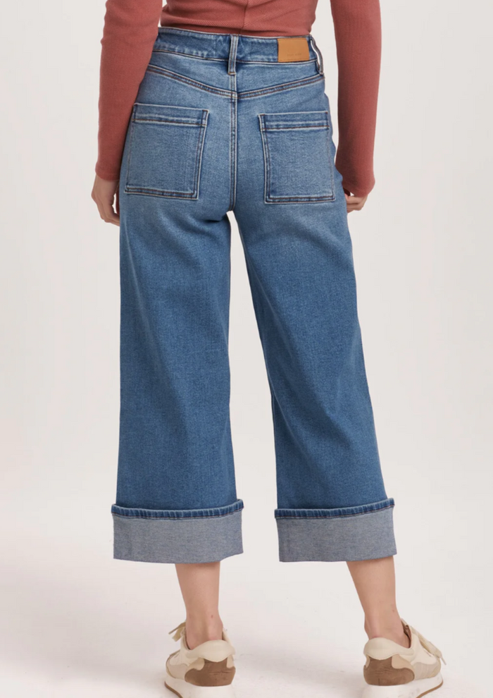 AUDREY SUPER HIGH RISE CROPPED WIDE LEG JEANS SHALLOU