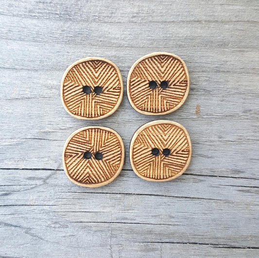 Bamboo Line Buttons - 3/4" (set of 4)