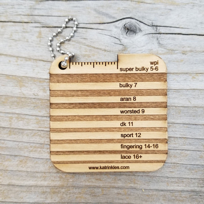 WPI Yarn Weight Gauge w/ Lines
