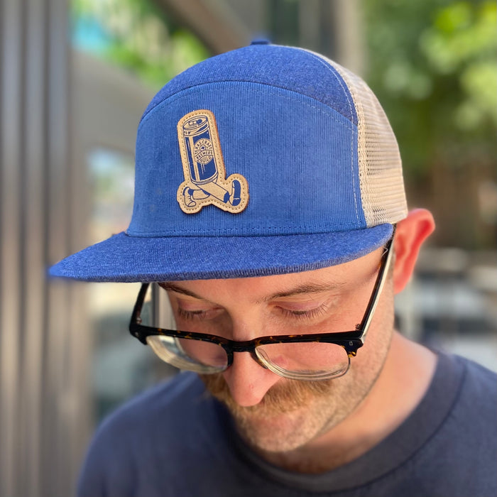 Blue & Tan Walkie Can Hat