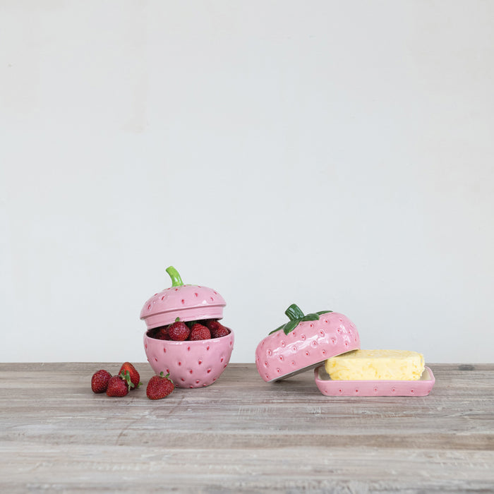 Ceramic Strawberry Jar