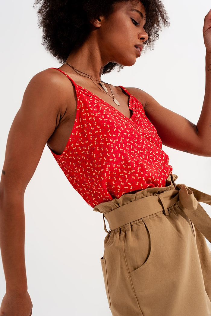 Cherry top in red