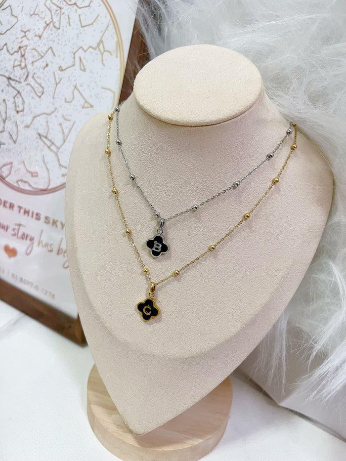 Black Onyx Clover Necklace - camillaboutiqueshop