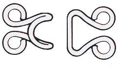 Coat Hooks & Eyes 4ct