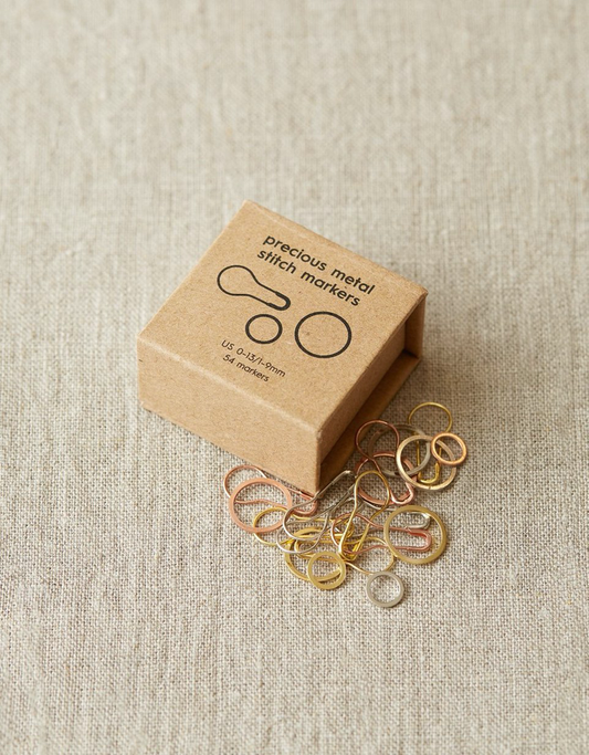 Cocoknits Precious Metal Stitch Markers - US 0-13/1-9mm (54 ct.)