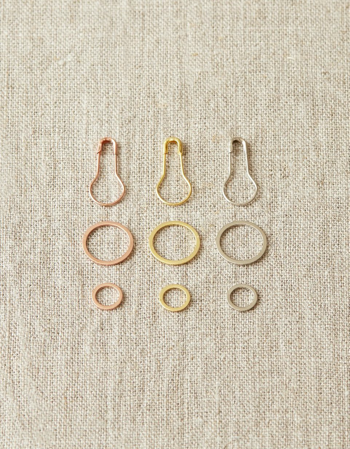 Cocoknits Precious Metal Stitch Markers - US 0-13/1-9mm (54 ct.)