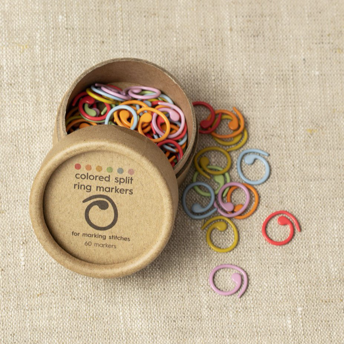 Cocoknits Rainbow Split Ring Stitch Markers (60 Pack)